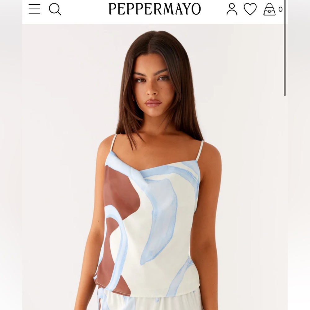 Peppermayo Brown and Blue Camisole